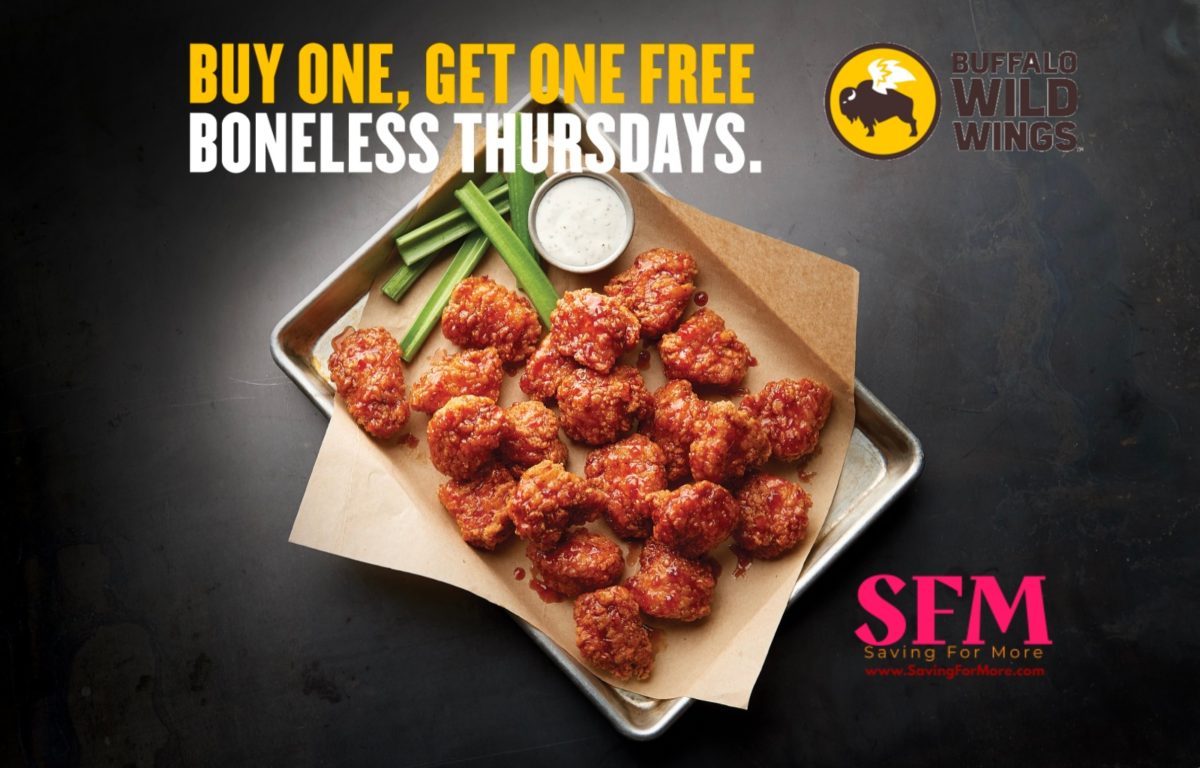 Buffalo Wild Wings BOGO FREE on Thursdays