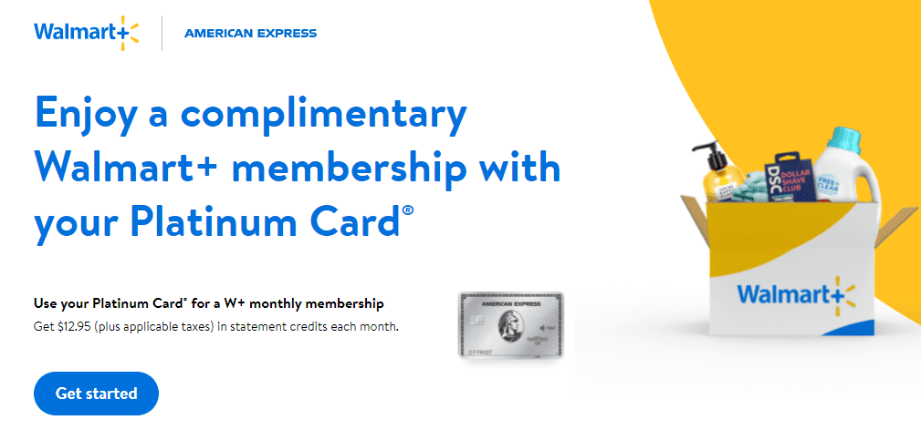 FREE Walmart+ Membership with American Express Platinum Card