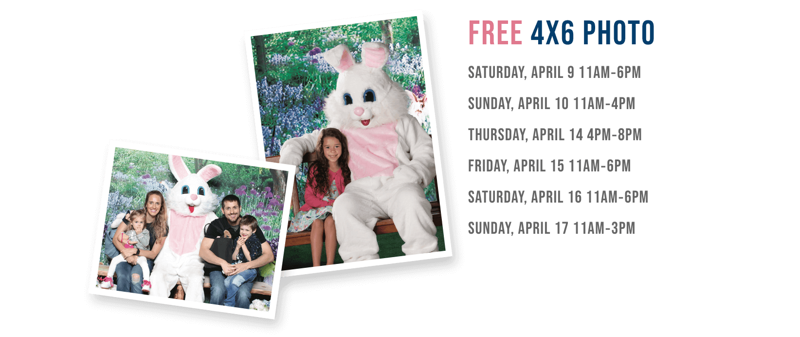 Free 4×6 Photo with the Easter Bunny at Bass Pro Shops and Cabelas