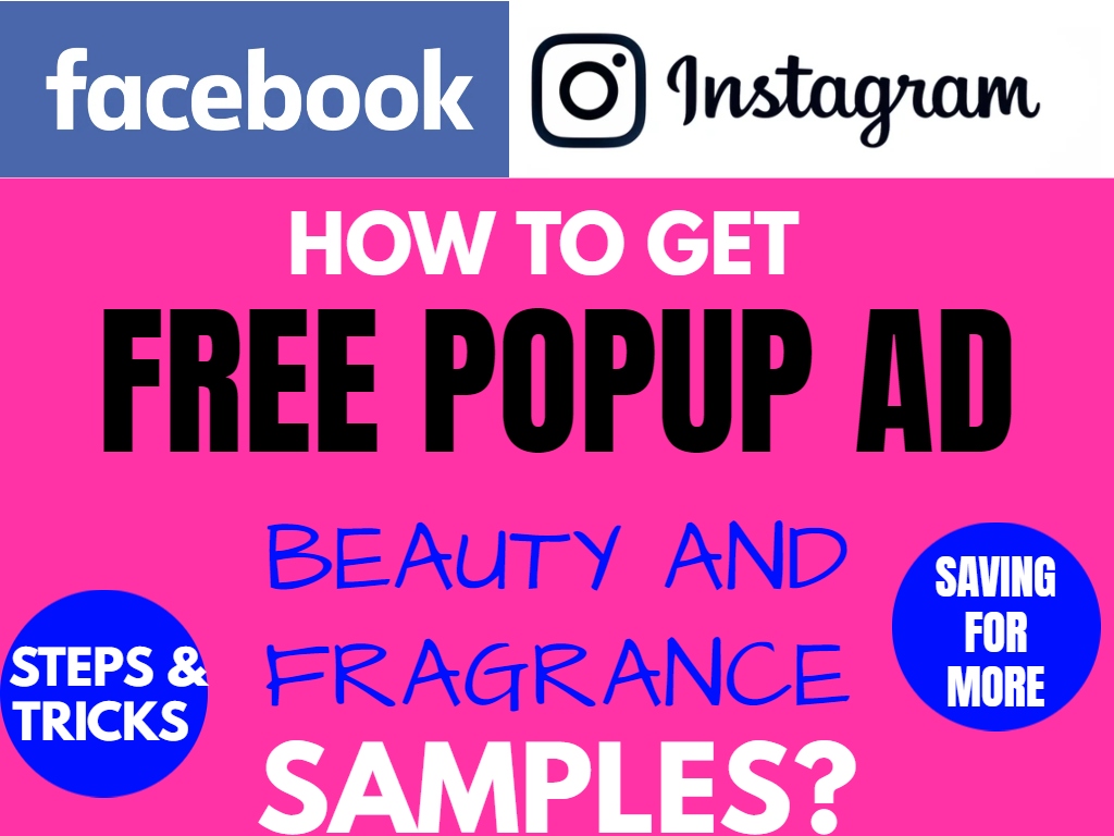 How To Get FREE Pop Up Beauty And Fragrance Samples On Facebook 