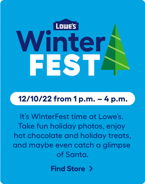 FREE Lowe’s Winterfest Event on December 10th