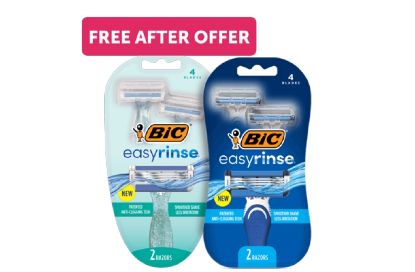 Free BiC Easy Rinse Razers at Walmart Saving For More